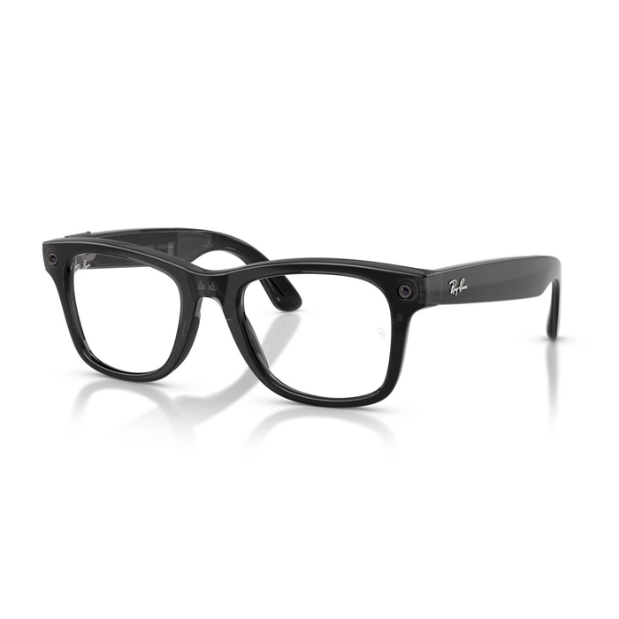 Lentes oftálmicos Ray-Ban meta (Gen 3) Wayfarer Transparente negro