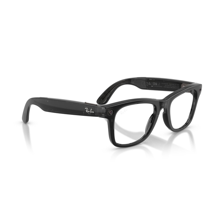 Lentes oftálmicos Ray-Ban meta (Gen 3) Wayfarer Transparente negro