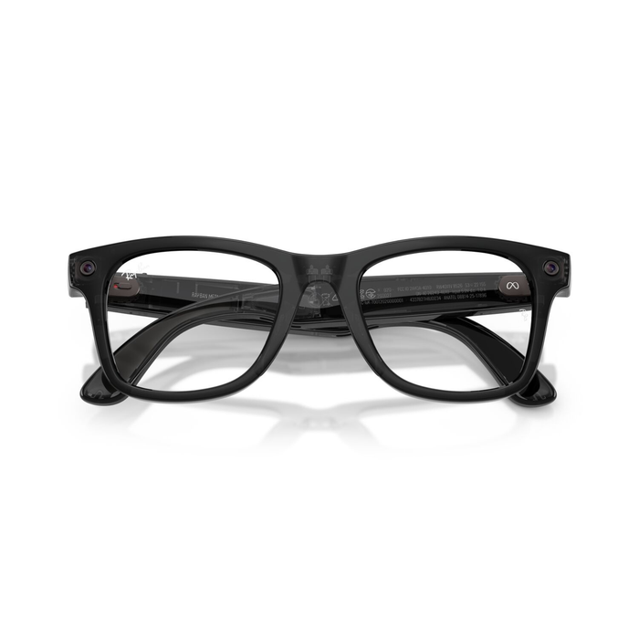 Lentes oftálmicos Ray-Ban meta (Gen 3) Wayfarer Transparente negro