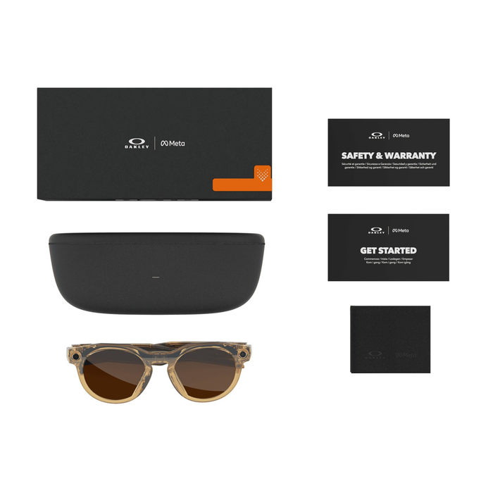 Lentes De Sol Oakley Meta 0OW8002 Hstn Transitions Café/Amarillo